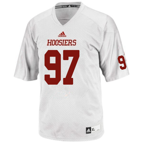 Men #97 Dan Godsil Indiana Hoosiers College Football Jerseys Sale-White